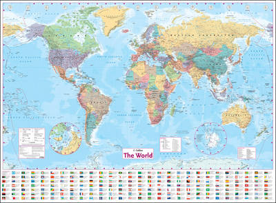 Collins World Wall Paper Map | Waterstones