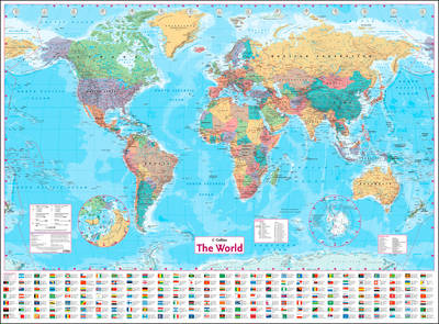 Collins World Wall Laminated Map By Collins Maps Wate - Vrogue.co