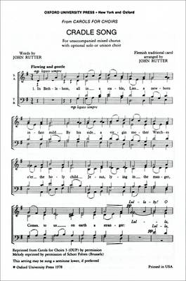 Cradle Song: Vocal Score (Sheet music)