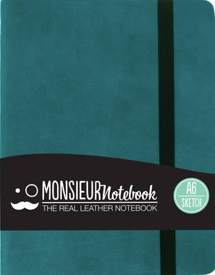 Monsieur Notebook Real Leather A6 Turquoise Sketch (Leather / fine binding)