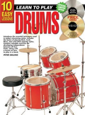 10 Easy Lessons Drums Bk/CD: Drums Bk/CD/DVD (Paperback)